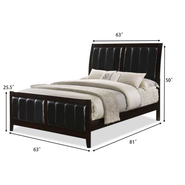 Tall Headboard Upholstered Platform Bed Frame-King Size