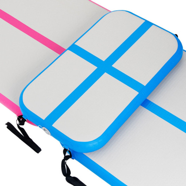 3.3' Inflatable Air Track Floor Gymnastics Mat with Pump-Blue