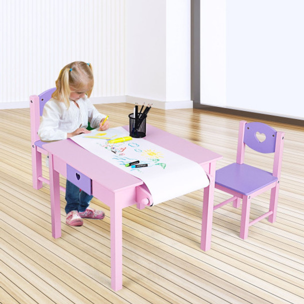Kids Art Table and 2 Chairs Set