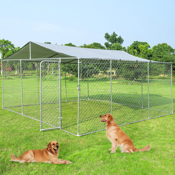 15' x 15' Large Pet Dog Run House Kennel Shade Cage-Kennel cover