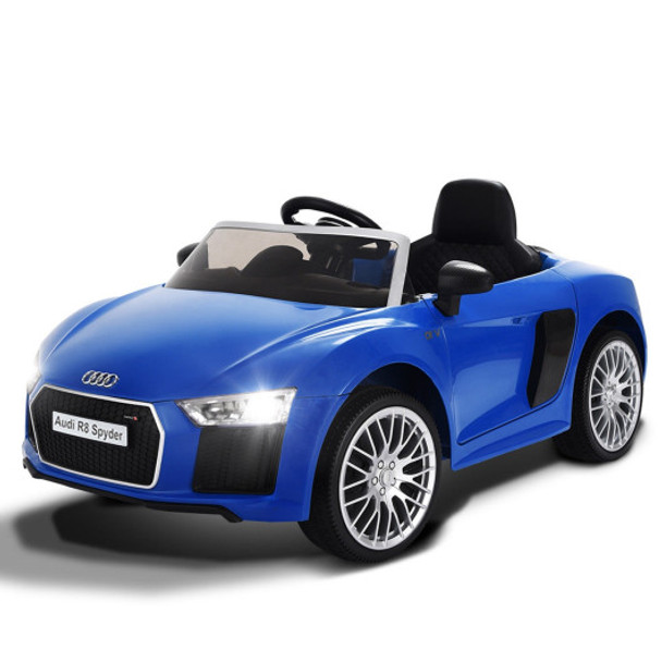 12 V Audi R8 Spyder Licensed Electric Kids Riding Car-Blue