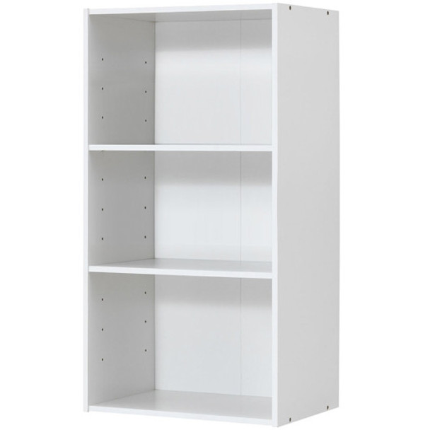 3 Open Shelf Bookcase Modern Storage Display Cabinet-White