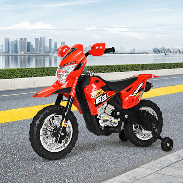 6V Kids Ride-On Motorcycle Electric Battery Powered Bike-Red