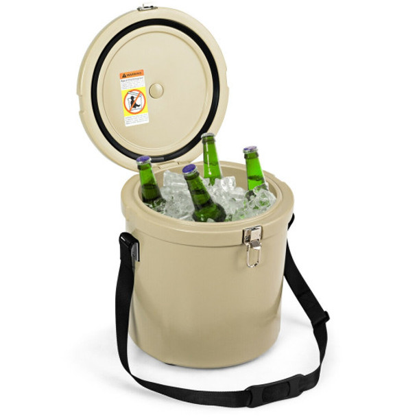 13 Quart Portable Ice Cooler with Strap 18 Cans