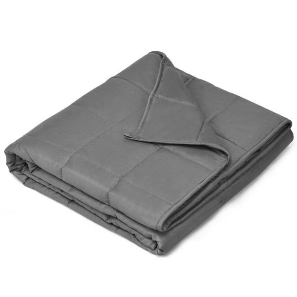 25 lbs Weighted Blankets 100% Cotton with Glass Beads -Dark Gray