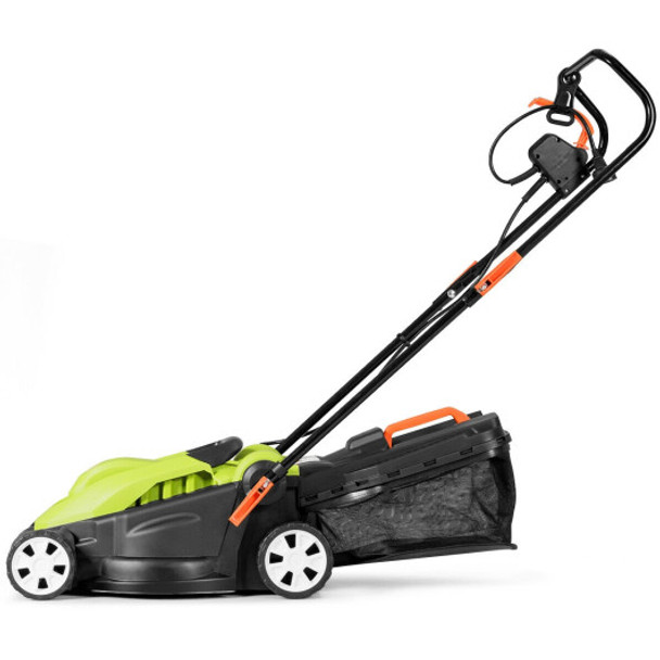 14-Inch 12 Amp Lawn Mower with Folding Handle Electric Push