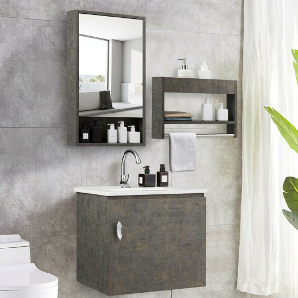 Modern Wall-mounted Bathroom Vanity Sink Set