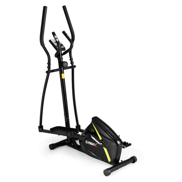 Adjustable Magnetic Elliptical Fitness Trainer with LCD Monitor and Phone Holder