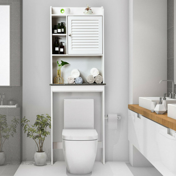 Bathroom Over-the-toilet Space Saver with Adjustable Shelves