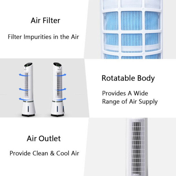 Portable Air Humidify Tower Fan with Remote Control