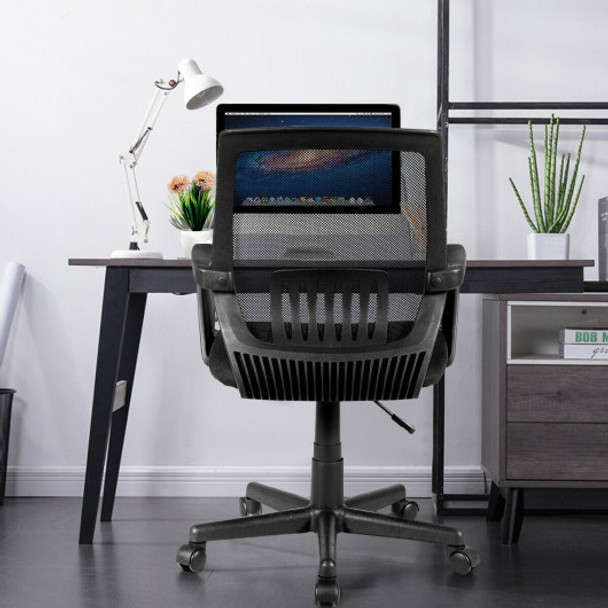 Lumbar Support Adjustable Rolling Swivel  Mesh Office Chair