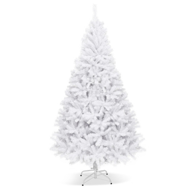 6' / 7.5' / 9' Hinged Artificial Christmas Tree with Metal Stand-7.5 ft