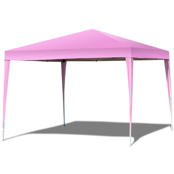Outdoor Foldable Portable Shelter Gazebo Canopy Tent-Pink