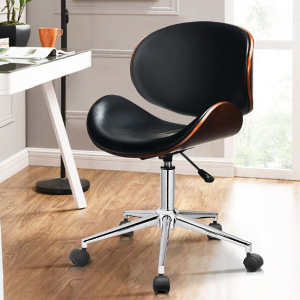 Bentwood Mid-Century Executive Height Adjustable Swivel Office Chair