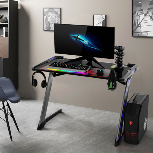 Z-Shaped RGB LED Lights USB Handle Rack Gaming Computer Desk