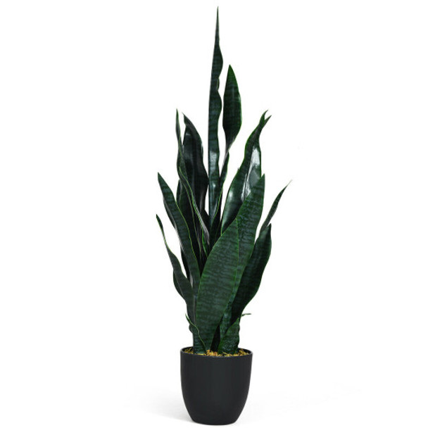 35.5 Inch  Indoor-Outdoor Artificial Fake Snake Plant