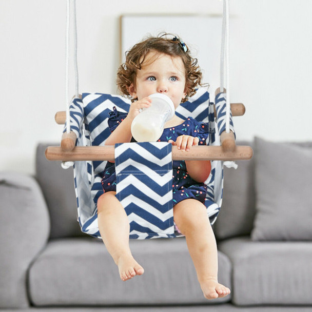 Indoor Outdoor Baby Canvas Hanging Swing-Blue