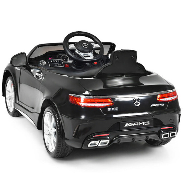 12 V Mercedes-Benz S63 Licensed Kids Ride On Car-Black