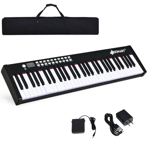 BX-II 61 Key Digital Piano Touch sensitive with MP3-Black