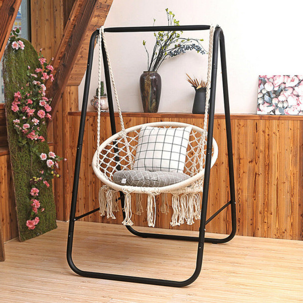 Hammock Chair Cotton Rope Handwoven Hanging Chair