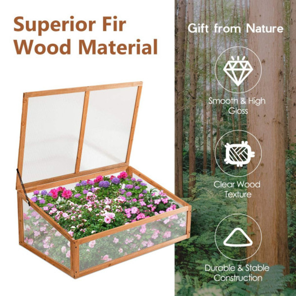 Garden Wooden Raised Flower Planter Bed for Indoor and Outdoor