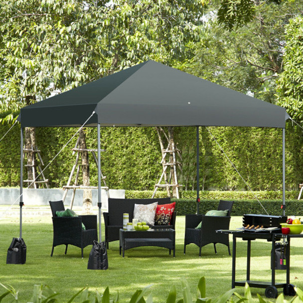 8'x8' Outdoor Pop up Canopy Tent  w/Roller Bag-Gray