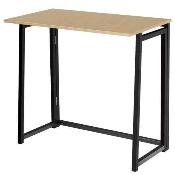 Foldable Home and Office Computer Desk-Nature and Black