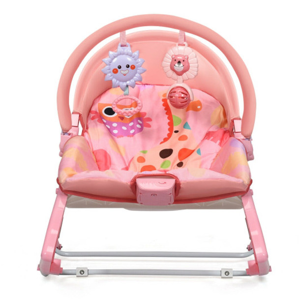 Baby Adjustable Swing Bouncer & Rocker-Pink