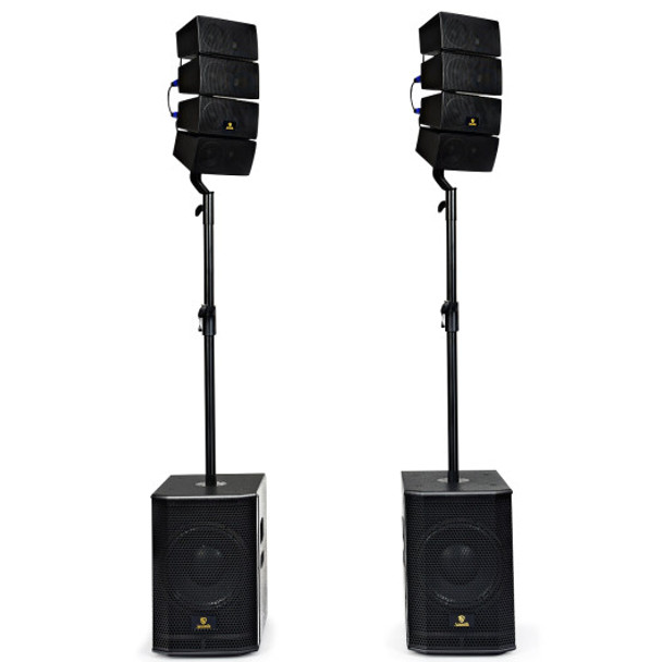 12 Inch 4000Watt Powered PA Speaker Combo Set