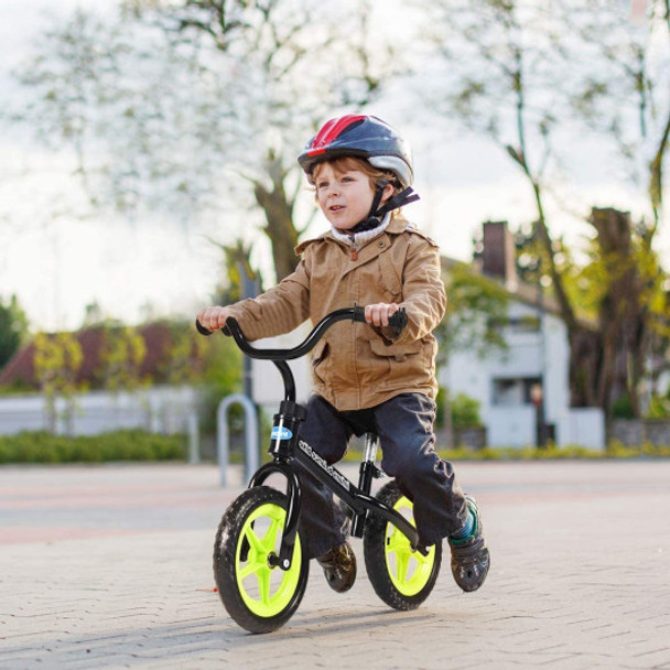 Adjustable Toddler Running Balance Bike with Non-slip Handle-Black