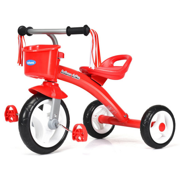 Kids Tricycle Rider with Adjustable Seat-Red