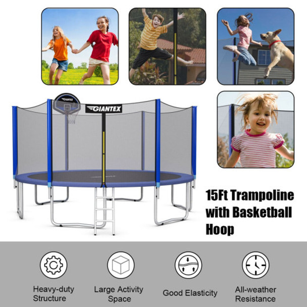 15FT Trampoline Combo Bounce Jump