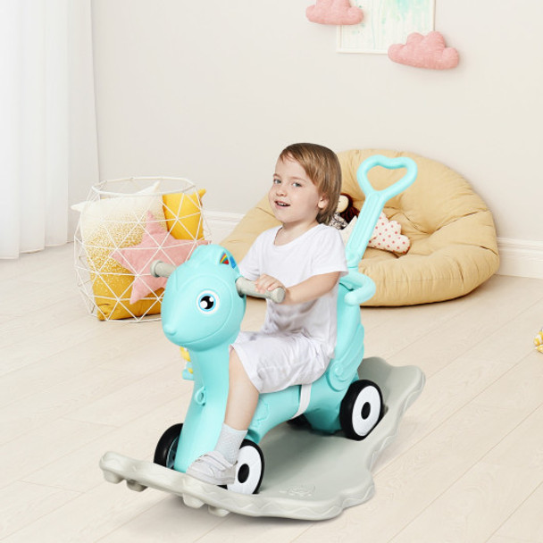 4 in 1 Baby Rocking Horse with Music-Green