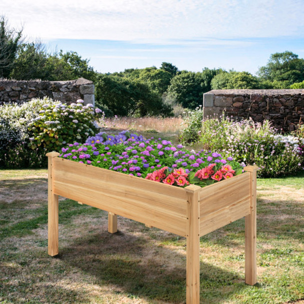 49'' x 23'' x 30''  Wooden Raised Vegetable Garden Bed