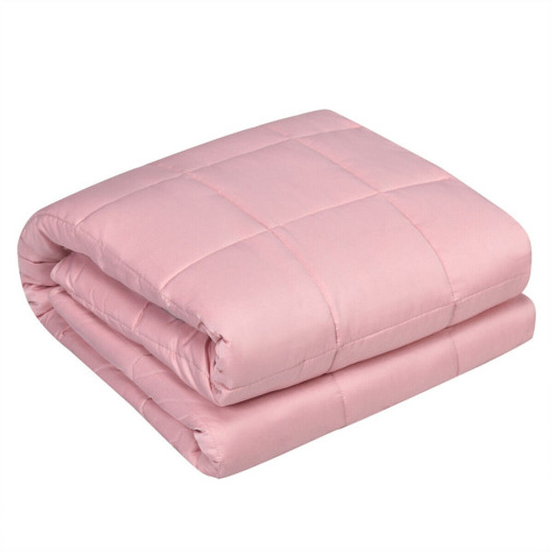 7 lbs 41 x 60 Inch Premium Luxury Quality Cooling Heavy Weighted Blanket-Pink