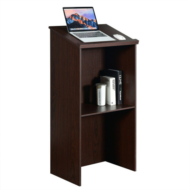 Wooden Floor Standing Podium Speaking Lectern