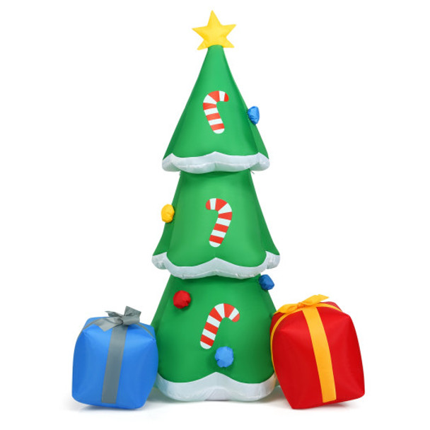 6 Feet Inflatable Christmas Tree with Gift Boxes Blow Up Decoration