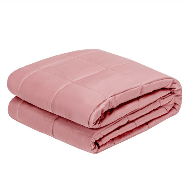 20 lbs 60" x 80" Heavy Weighted Soft Breathable Blanket with Natural Bamboo Fabric -Pink