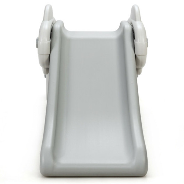 Freestanding Baby Mini Play Climber Slide Set with HDPE anf Anti-Slip Foot Pads-Gray