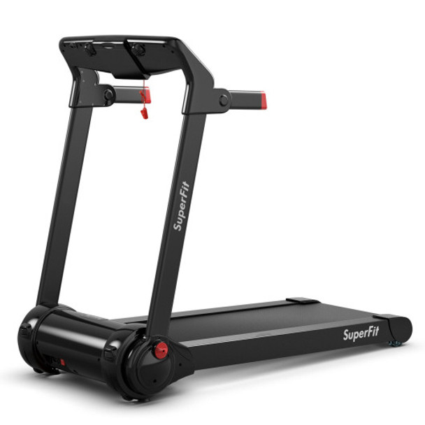 3HP Folding Electric Treadmill Running Machine-Red