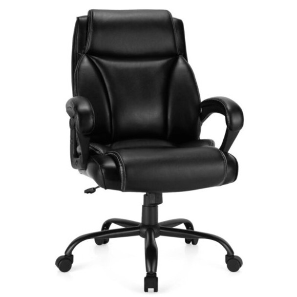 400 Pounds Big and Tall Adjustable High Back Leather Office Chair Task Chair