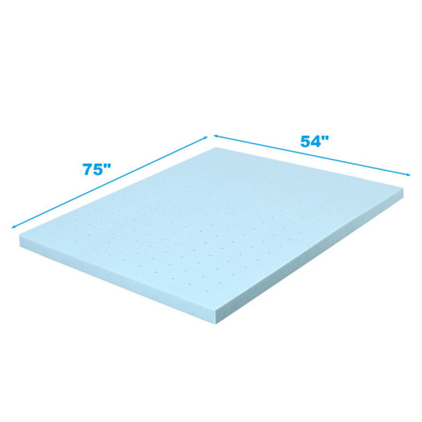 4 Inch Gel Injection Memory Foam Mattress Top Ventilated Mattress Double Bed-Full Size