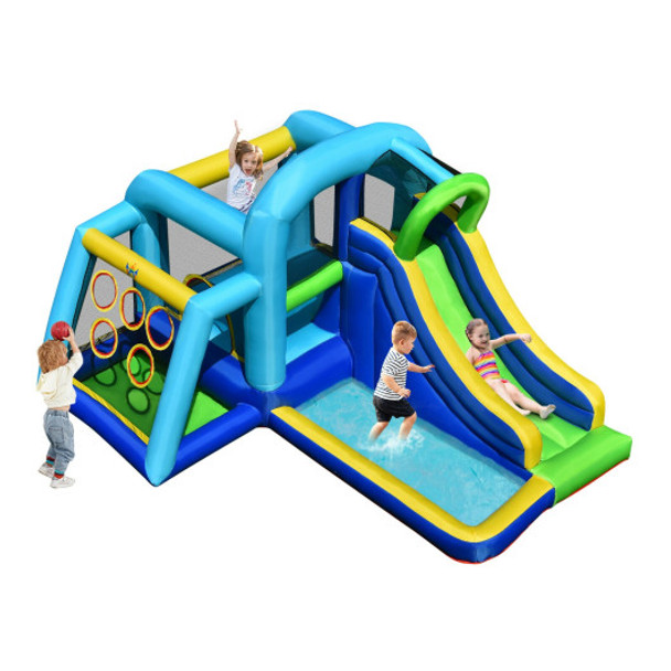 5 In 1 Kids Inflatable Climbing Bounce House without Blower