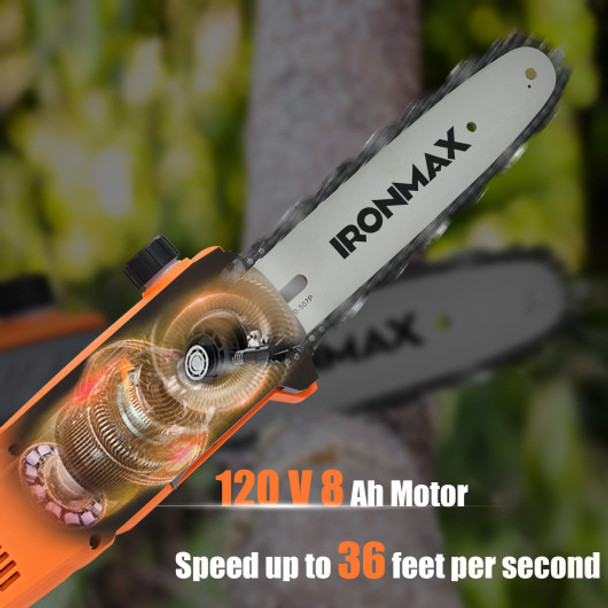 10/8-Inch Power Pole Saw for Outdoor Tree Trimming-10 Inches