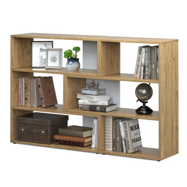 6-Open Bookshelf Display Stand for Corner