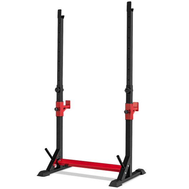 Adjustable Squat Rack Stand Multi-function Barbell Rack Home Gym Fitness