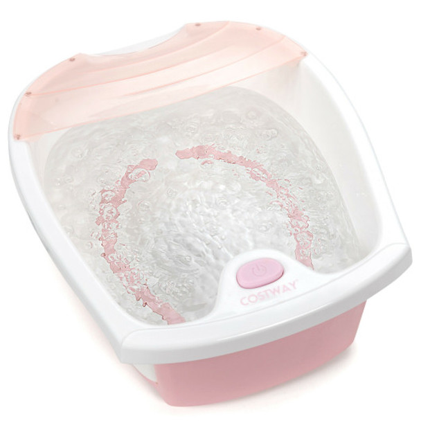 Foot Spa Bath with Bubble Massage-Pink