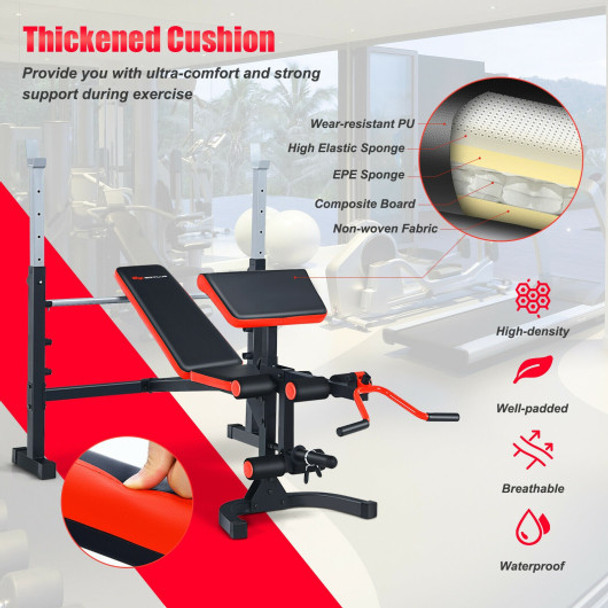 Adjustable Olympic Weight Bench for Full-body Workout and Strength Training