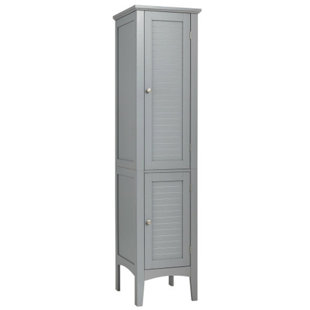 Freestanding Bathroom Storage Cabinet for Kitchen and Living Room-Gray