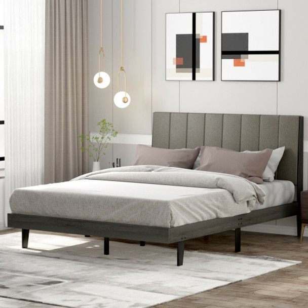 Upholstered Tufted Bed Frame without Mattress